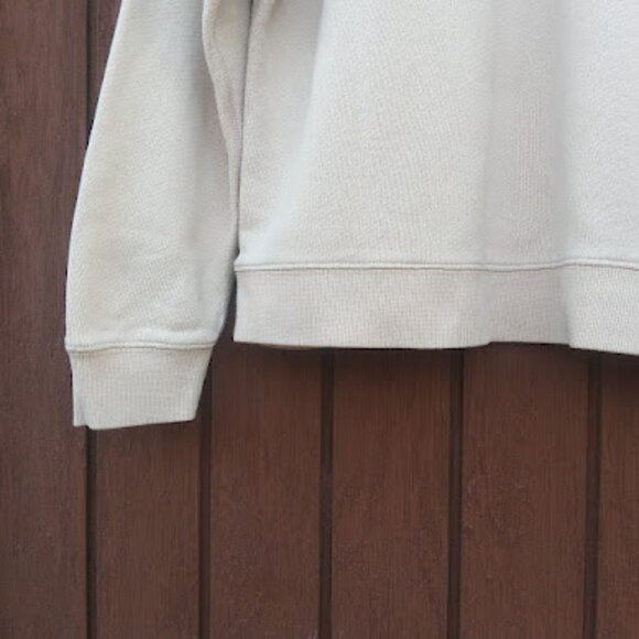 JENNI KAYNE | Saturday Sand Beige French Terry Pullover Raglan Sleeve Sweater M - Picture 12 of 16